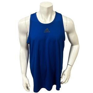 Adidas Men’s Athletic Tank Top Blue Logo Sleeveless XL